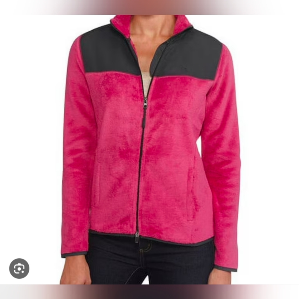 Danskin Active Women's Cozy Pink and Gray Jacket Coat